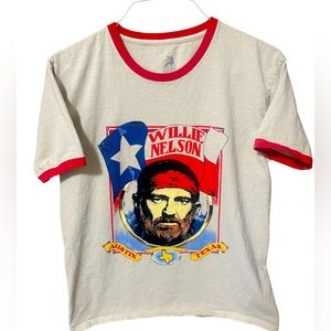 Willie Nelson T Shirt (ringer)
